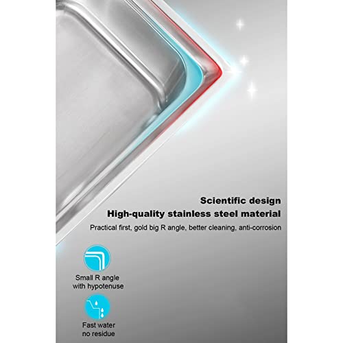 Commercial Sink,Single Bowl Stainless Steel Sink,Single Bowl Unit Free Standing Utility Sink,Drainer Kitchen Restaurant Storage Shelf,For Laundry Garage Commercial Indoor Outdoor. ( Color : A , Size : #TOP2