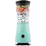 Kitchen Selectives 14-Ounce Mini Blender Color Series - Personal, Portable Blender for Fruit Smoothies & More - With Powerful Stainless Steel Blade & Drink Lid - Mint Green