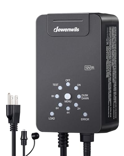 DEWENWILS 60W Low Voltage Transformer Dusk to Dawn Sensor Countdown Timer