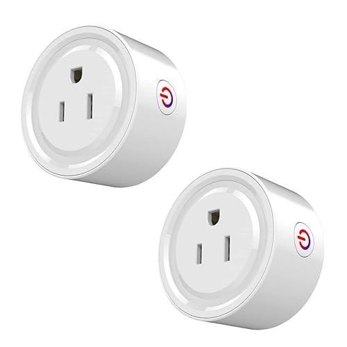 Zigbee Smart Plug, Prakriti Smart Zigbee Plugs Compatible con Google Assistant, Alexa, Hubitat (paquete de 2)