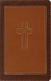 Esv Thinline Bible (trutone, Cordovan/saddle, Crossstitch Design)