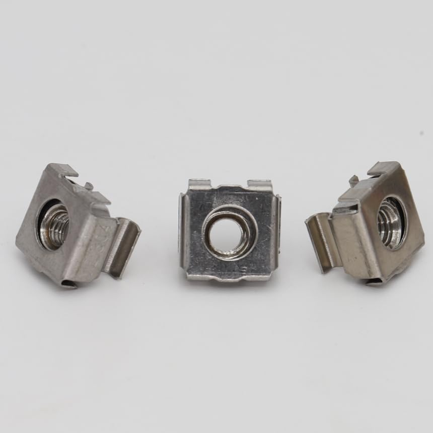 M5 M6 Carbon Steel Color Zinc Plated Square Rack Mount Cabinet Floating Cage Caged Nut - (Size: 40pcs M5)