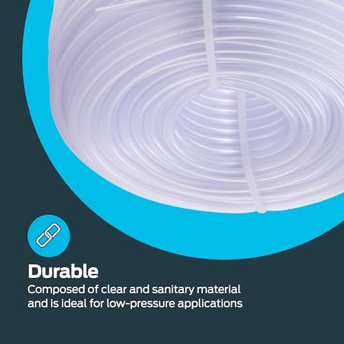 Image of Eastman 0.17 Inch ID (1 /4 Inch OD) PVC Clear Vinyl Tubing, 150 Foot Length, 98616