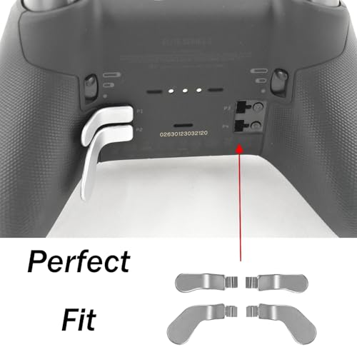 Image of 4 Pcs Elite Control Paddles for Xbox One Elite Controller, Elite Controller Metal Paddles for Xbox One Elite Series 2 /Elite 2 Core Controller, Paddles for Xbox Elite Series 2 Controller(Silver)