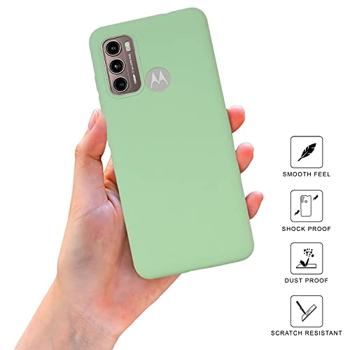 Image of SPRIG Compatible with Motorola G60 Liquid Silicone Premium Back Cover Drop Tested Shock Proof Mobile Case for Men, Women, Boys and Girls with Camera Protection (Mint Green)