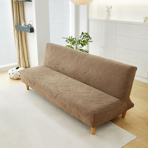 Funda elástica para futón beige para transformar su cuarto de invitados 5
