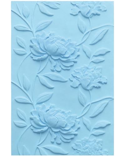 UCEC Embossing Folder for Card Making 3D Textured Floral Plastic Embossing Folders for DIY Scrapbooking Embossing Tool for Greeting Cards Card Making Tools & Paper Crafts (Large Flower)