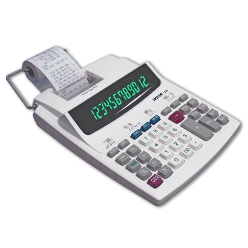 Victor 1226 Thermal Printing Calculator, 12-Digit Display, 8.0 Lps Printing Speed, Off-White #TOP4