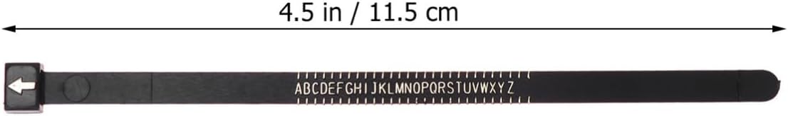 5pcs Black Plastic Ring Measuring Tool Sizer Gauge for Personal Use