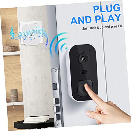 DOITOOL 2 Peças Campainha Visual Sem Fio Com Vídeo Remoto Campainha Sem Fio Campainha Inteligente Pa