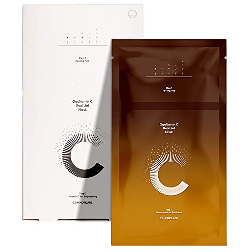 COMMONLABS Ggultamin C Real Gel Mask 5 Sheets Honey Hyaluronic Acid Brightening Anti-aging
