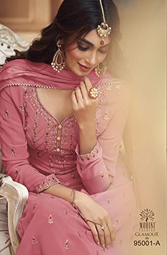 Elegant Pink Ready to Wear Salwar Suit for Women - Perfect for Weddings and Parties, Size Small - Image 2