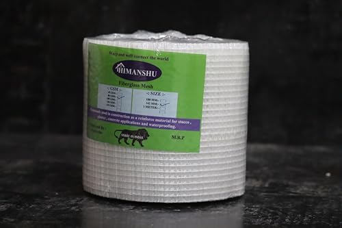 Image of HIMANSHU Fiberglass Mesh For Construction, Fiberglass mesh, 1 Roll Per Pack Fiber Mesh For Plastering, /Crack Patch /Wall Repair (8 inch)