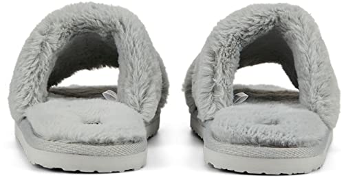 PUMA Womens Fluff Remix Metallic Bx Slides Casual Sandals Casual - Grey3