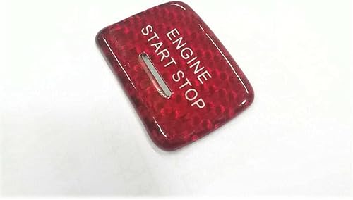 Miniatura 5 de Cubierta de fibra de carbono roja real para el botón de arranque con orificio de luz, compatible con Chevrolet Corvette C7 2014 2015 2016 2017 2018