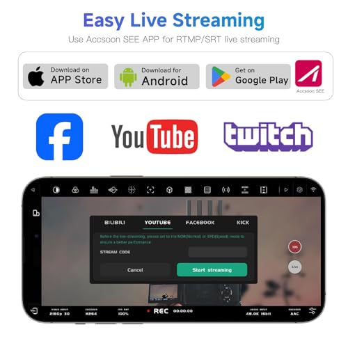 Image of Accsoon CineView SE 4K Wireless SDI HDMI Video Transmitter&Receiver, 4K30 /1080P60 Camera Control Video Transmission System, 1312ft 50ms Lat. USB +4 Apps Monitoring, Pair CineView M7 Pro /Master 4K