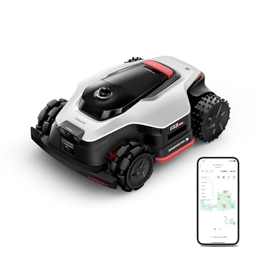 DREAME A3 AWD Pro 3500 Robot-Rasenmäher für 3500 m 4WD-Nabenmotoren ohne RTK 360 3D-LiDAR & KI-Vision Steigfähigkeit bis zu 80% (38 7) EdgeMaster 2.0: 4 cm Kantenpräzision