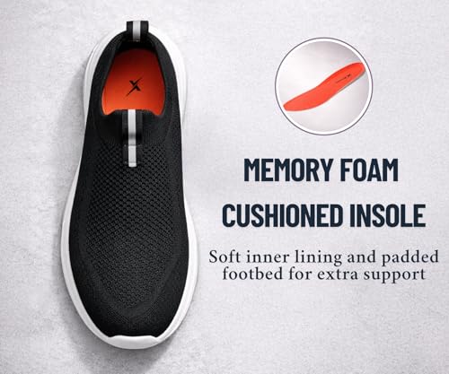 Image of Kraasa Trial Running Shoes with Lightweight Memory Insole | Breathable, Anti-Skid Knit Sneaker, Walking & Gym Shoes
