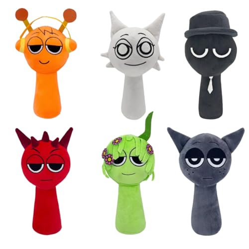 Image of Set of Six Sprunki Plush Toys