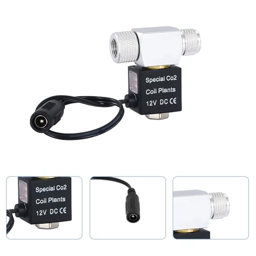 Électrovanne CO2 aquarium DC 12V avec double interface tuyau 4mm 6mm - 8