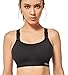 Produktbild Yvette Sport BH Starker Halt Große Brüste Verstellbar Träger Ohne Bügel Bustier für Fitness Lauf Yoga Joggen, Rein Schwarz, 4XL(D-F) fit 105E 105F 110D