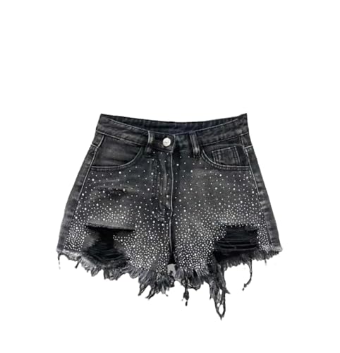 Short d'été en jean noir à porter en vacances au soleil ou en terrasse