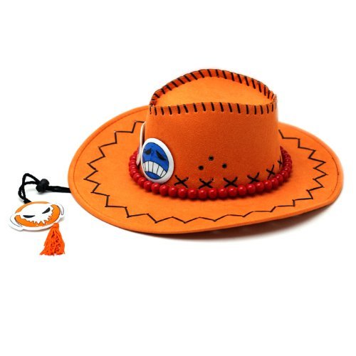 Creative Craft Halloween Cosplay Costumes One Piece Ace Hat, Orange