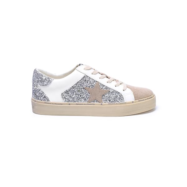 Image of Mi.iM Gaby Women's Star Sneakers - Snake Print Suede Lace-Up Fashion Shoes with Rubber Sole