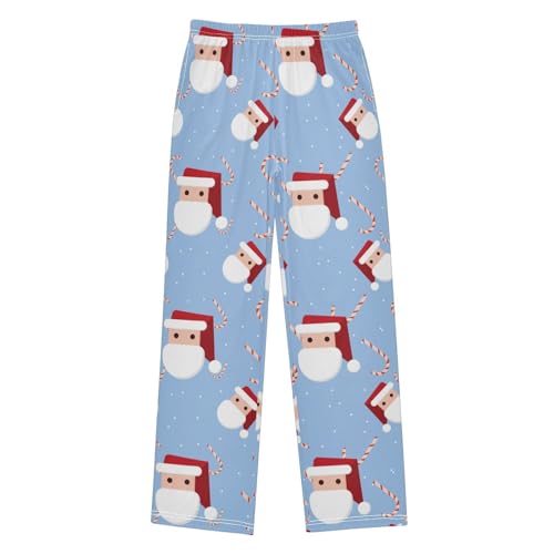 Boys' Pants Christmas Cow Candy Cane New Year Long Bottoms Jogger Pants Elastic Waist Trousers with Pockets S-XL