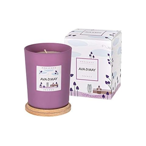 AVA & MAY Provence Duftkerze - Vegane Kerze im Glas mit frischen Düften von Lavendel, Rose und Zitrone Cover