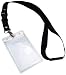 Lanyard with ID Holder, Zips Closed, Heavy Duty Waterproof ID Badge Holder, Set of 2 Pass Holders
