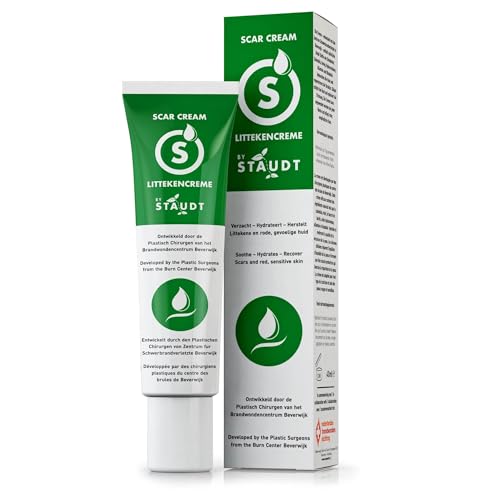 Staudt Premium Scar Cream - Formula with Vitamin E, Honey, Hyaluronic Acid & Silicone - Scar Treatment for Old & New Scars, Surgical, Rashes, Acne, Burns, C-Section, Stretch Marks, Eczema - 40ml