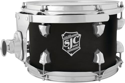 SJC Custom Drums Navigator Mounted Tom - 7 inches x 10 inches, Ghost Black