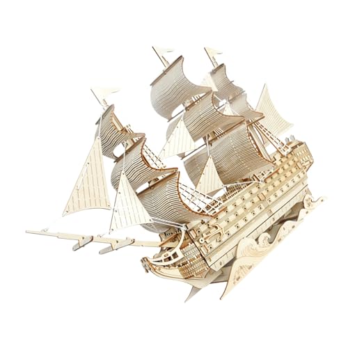 Scelta regalo: presenta questo puzzle di a vela o nave di legno come un ornamento premuroso per modelli di navi, attraente per chiunque interessato all'artigianato fai da te e alla costruzione di modelli di navi storiche, navi di legno, decorazioni da tavolo