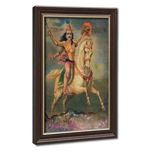 Kalki Avatar Poster Raja Ravi Varma Toile Décoration Murale Cadre Suspendu Grand Format