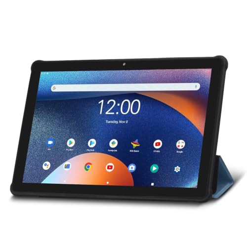 Image of PRITOM 2026 Android 16 Tablet 10 inch, 64GB, 1TB Expandable, 1280 * 800 HD IPS Display, Quad-Core Processor, 6000mAh, Bluetooth, with Case (Blue)