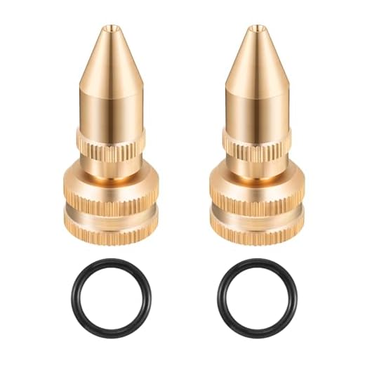 Feekoon 2 Pack Brass Adjustable Nozzle Replacement Compatible with Roundup 181331, All Brass Screw on Cone Nozzle Repair Kit with Gaskets Compatible with Scotts, Roundup, Smith Lawn and Garden Sprayer
