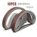 10-Pack Sanding Belts 25 x 330 mm for Angle Grinder — 40 to 1000 Grit Aluminum Oxide Abrasive Belts for Metal Polishing, Wood Grinding & Industrial Use(60#)