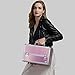 Joligrace Makeup Box Train Case - Professional 13.5 Inch Portable Aluminum Cosmetic Organizer Storage Box with 4 Adjustable Dividers Trays, 2 Locks and Shoulder Strap - Holographic Pink