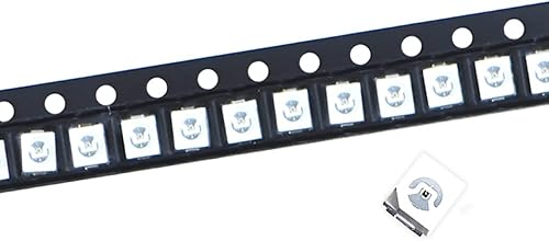 Miniatura 2 de 100 unids 3528 (1210) UV púrpura SMD LED diodo luces chips (ultravioleta 395nm 0.138 in x 0.110 in DC 3V 20mA) iluminación bombillas lámparas