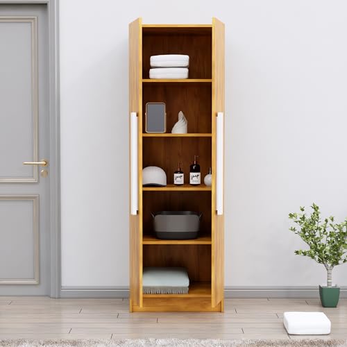 Image of Bniture Wooden Almirah for Clothes, Door for Bedroom, 2 Door Wardrobe with 4 Shelves Huge Storage Space (46D x 60W x 182H CM) | 3 Year Warranty (Giant Wood)