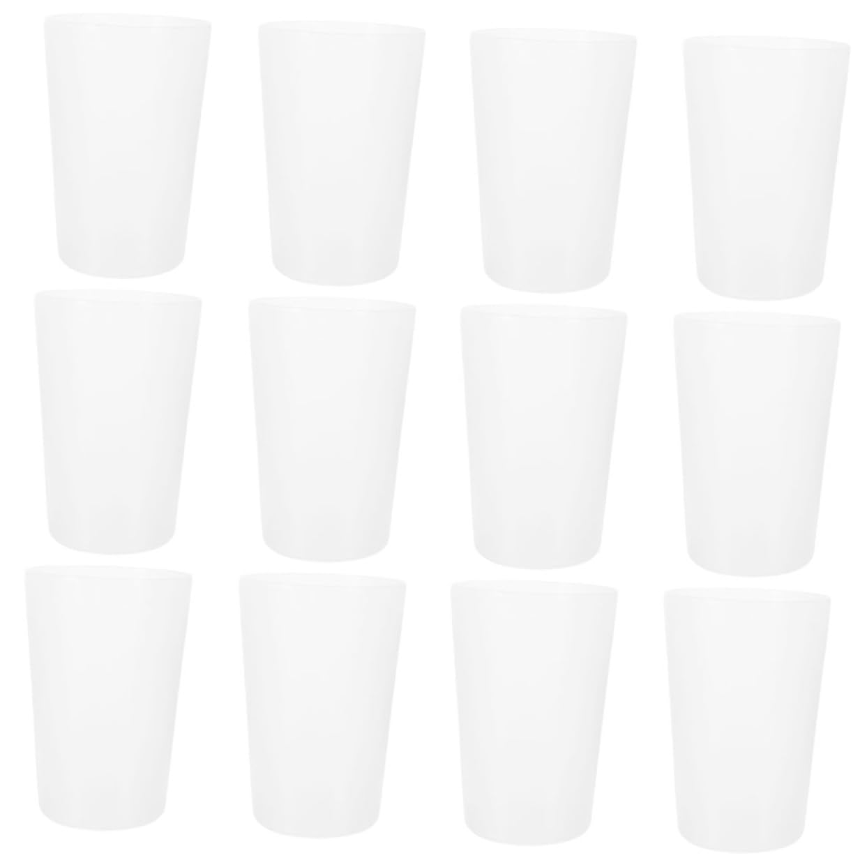 RORPOIR 12pcs Transparent Bathroom Toothbrush Cup Minimalist Mouthwash Holder for Easy Storage Reusable Wash Cups for Home and Travel Use