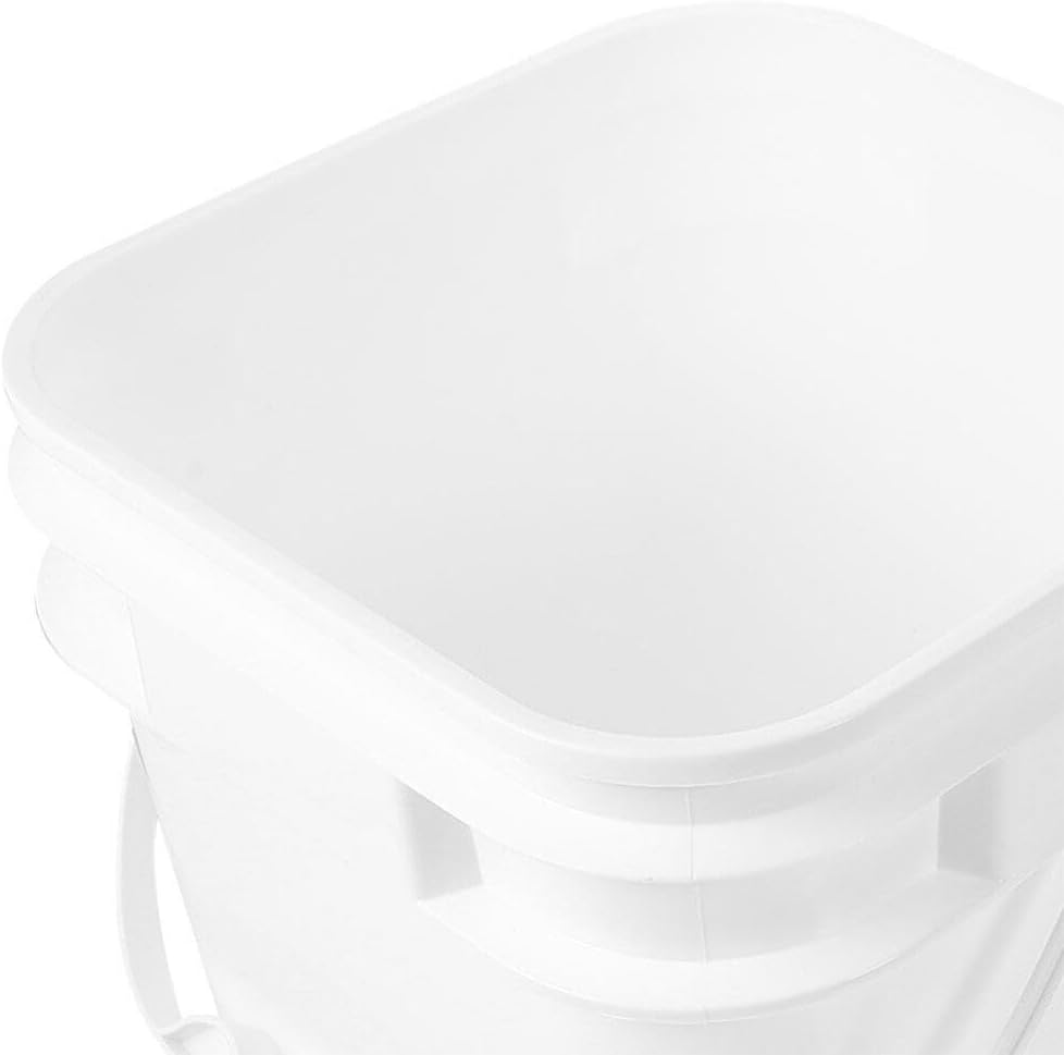 Luxshiny 2pcs Reusable Plastic Paint Bucket with Handle Container with Lid Lightweight Pail for Oil Paint Capacity for Home and