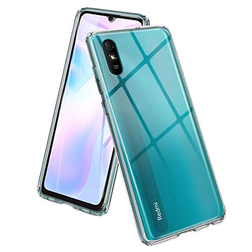 Image of REALCASE Silicone Back Cover Case, Scratch Resistant Protective Crystal Clear Transparent Shock Proof Back Cover Case for Xiaomi Mi Redmi 9A / 9i
