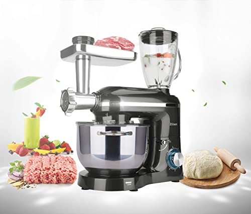 3in1 Küchenmaschine | Rührmaschine | Teigmaschine | Knetmaschine | Teigkneter | 1400 Watt | 6 Geschwindigkeitsstufen… – Bild 4