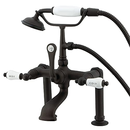 Kingston Brass CC107T5 Vintage Clawfoot Tub Faucet, 7-Inch Center, Oil Rubbed Bronze