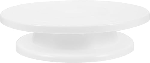 Miniatura 1 de Cabilock Herramientas para tartas de 11.0 in, giratorio, soporte giratorio para tartas, pasteles, pan, cupcakes (blanco)