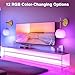 MOITA Wall Sconces Set of Two, Wireless Battery Operated Wall Decor with Remote, Sconces Wall Lighting with Glass Shade, Upward and Downward Installation, 12 RGB Colors and 3 CCT Options