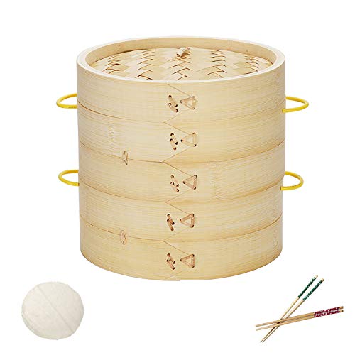 Cuiseur Vapeur Bambou 8 Pouces sans Condensation pour Raviolis Chinois - 2