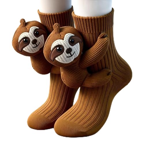 Crazy Socks Animal Form Socks for Women Kids Men Cotton Grip Socks with Silicone Dots Funny Socks Best Family Pack Present